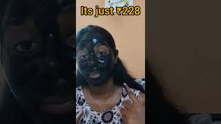 bamboo peel of charcoal mask results duskyskintone skincare [upl. by Thane749]