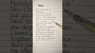 Taste lyrics by Sabrina Carpenter 🌹🔥🚀 musicandlyrics songlyrics lryics musician lyirics [upl. by Daphie]