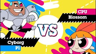 Super Disc Duel 2 Cyborg Vs Blossom  Cartoon Network Games [upl. by Eneli]