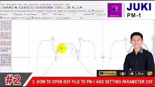 JUKI PM1  2 How to open DXF file to PM 1 and setting parameter DXF [upl. by Medor905]