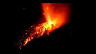 Spectacular nighttime video of active Semeru volcano lava dome [upl. by Duester]