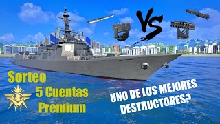 SORTEO 5 CUENTAS PREMIUM DE 30 DIAS JEONGJO THE GREAT EL MEJOR DESTRUCTOR  Modern Warships [upl. by Ekaj]