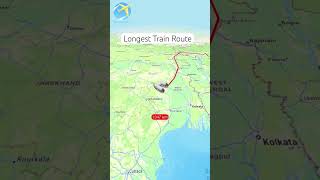 India’s Longest Train Route Dibrugarh to Kanyakumari travel kanyakumari dibrugarh map explore [upl. by Delfine]