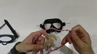 How to assemble the mask braided strap🤿divingmaskstrap divingmask scubamask freedivingmask [upl. by Maurer]