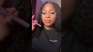 Trying on Fenty Beauty Velvet Liquid LipstickMVP [upl. by Yddub513]