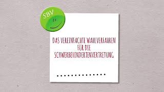 SBV Wahl 2022 Das vereinfachte Wahlverfahren bei der Wahl der Schwerbehindertenvertretung [upl. by Vizza]