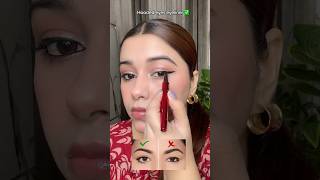 Hooded eye easy eyeliner hack must try wingliner eyeliner shorts youtubeshorts [upl. by Nylissej]