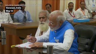 India Elections Modi Files Nomination Papers [upl. by Maleeny711]