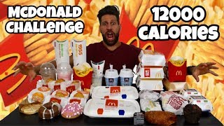 MCDONALD 12000 Calorie Challenge  Italiano Cheat Day  MAN VS FOOD ENG SUB [upl. by Nil207]