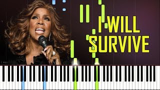 I Will Survive  Gloria Gaynor Synthesia Piano Tutorial [upl. by Livesay694]