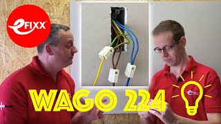 Wago 224 connector block demonstration  great for light fitting installation [upl. by Dnomayd416]