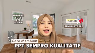 Tips Membuat PPT Seminar Proposal Kualitatif Dapat Template PPT Gratis [upl. by Han]