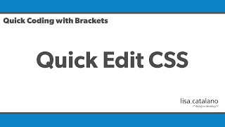 Quick Coding with Brackets  Quick Edit [upl. by Pincus]