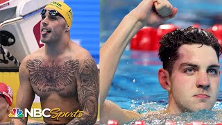 Australias favorite vs USAs final qualifier decided by final touch in 100 free final  NBC Sports [upl. by Novel]