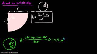 Areal av sirkelsektor [upl. by Nonnerb]