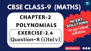 Polynomials Exercise 24 Solution Class 9 CBSE  Q8iiiiiiivv  NCERT Maths Chapter2 [upl. by James228]