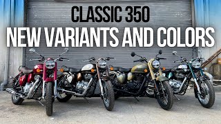 2024 RE Classic 350 New Variants amp Colors  All Details  Motorxone [upl. by Charo999]