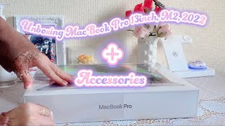 Unboxing MacBook Pro 💻 13inch M2 2022  Accessories  ASMR  Aesthetic マックブックプロ13  Lady’s Stuff [upl. by Clyte]