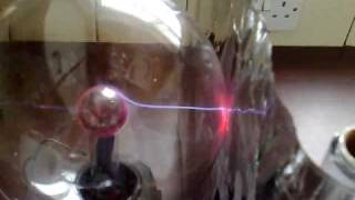 Plasma globe wireless energy transmission [upl. by Meerak]