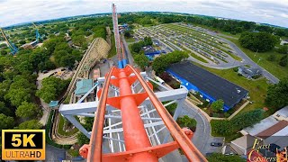 Steel Force POV 5K 60fps BACKWARDS Morgan Hyper Coaster Dorney Park Allentown PA [upl. by Aicilat]