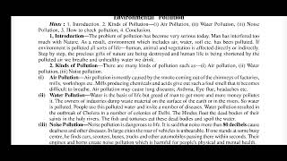 essay on quotproblem of pollutionquot important for class 10th11thamp12tharticle on problem of pollution [upl. by Kelby]