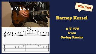 Lick of the Day 79  Barney Kessel ii V Lick with TAB [upl. by Dlonyer]