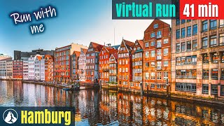 Hamburg City 🇨🇭 Deutschland Wunderland  Virtueller Lauf 122 [upl. by Kcod]