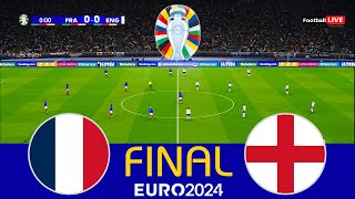 FRANCE vs ENGLAND  Final EURO 2024  Full Match All Goals  Mbappe vs Bellingham  PES Gameplay [upl. by Larual202]