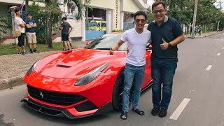 OTOSAIGONCOM Đánh giá xe Ferrari F12 berlinetta với doanh nhân Quốc Cường [upl. by Dnomal]