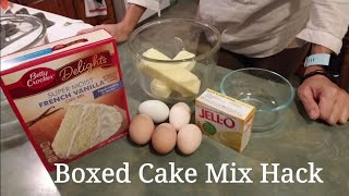 Boxed Cake Mix Hack BETTER than BAKERY CAKE [upl. by Peper]