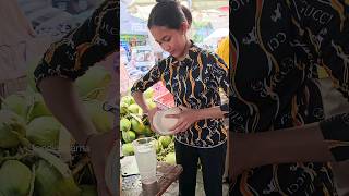 Amazing Cambodian Girls Coconut Fruit Cutting Skills [upl. by Ardnuhsal]