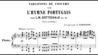 Louis Moreau Gottschalk  Variations on a Portuguese National Song Op 91 Arr Arthur Napoleão [upl. by Illa]