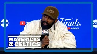 Kyrie Irving gives postgame interviews after Mavericks Game 5 NBA Finals loss to the Boston Celtics [upl. by Marmaduke]