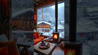 Sleep Well in a Cozy Winter Retreat Warmth by the Fireplace in your home relaxingsounds snow [upl. by Jacey]