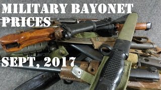 Military Bayonet Price Guide as of September 2017 [upl. by Ethelinda143]