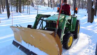 Pushing White Powder with our John Deere 3038E  LOVE THIS THING [upl. by Chelsey]