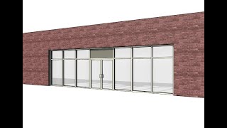 CREATE AND EMBED A STOREFRONT WALL IN REVIT 2024 [upl. by Leavelle]