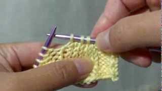 How to knit K2tog Knit two together  Right leaning decrease [upl. by Irreg539]