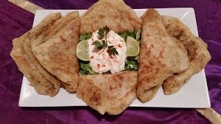 Stuffed Moroccan pancakes  رغايف او مسمن معمر بحشوة الطون و البطاطس  Msemen Farcis [upl. by Arrio305]