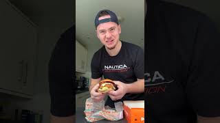 TRYING popeyes UK NEW FESTIVE STACK BURGER 🍔🎄benbulks popeyes tiktok christmas [upl. by Eimrej]