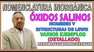 NOMENCLATURA INORGÁNICA  ÓXIDOS SALINOSNOMBRES Y ESTRUCTURAS DE LEWIS [upl. by Adneram]