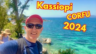 Corfu Exploring Kassiopi  Κασσιόπη  Harbour Walk amp Castle Tour 4k 2024 Greece [upl. by Coralie]