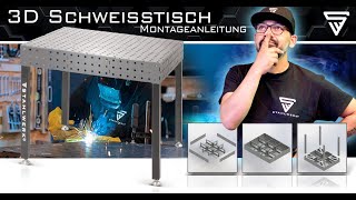 STAHLWERK 3D Schweißtisch WT100 3D ST Montagetisch DIY Bausatz mit D16 Lochsystem [upl. by Akiwak]