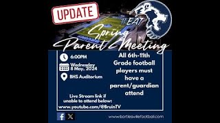 BHS Football Parent Meeting [upl. by Ereveneug]