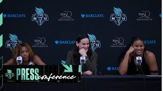 Sandy Brondello Nyara Sabally and Jaylyn Sherrod Press Conference  Liberty vs Dream [upl. by Wynnie]