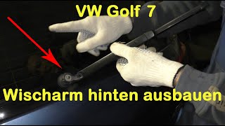 Wischarm hinten ausbauen  VW Golf 7 [upl. by Aiekam]