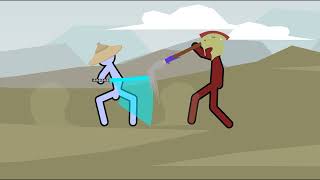 Supreme Duelist Stickman spear vs katana animation [upl. by Wolsky]