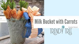 Milk Bucket with Carrots Quick amp Easy Easter Decor [upl. by Ellasal]