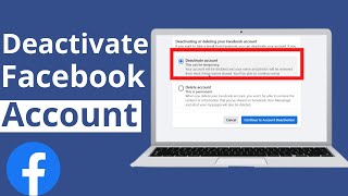 how to deactivate Facebook account on laptoppc 2022  temporarily Deactivate Facebook Account [upl. by Derrej]