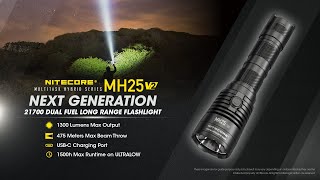 NITECORE MH25V2  475 Meters Beam Throw Flashlight [upl. by Eldoria]